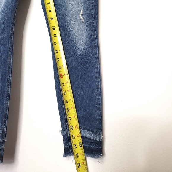 Silver Jeans Aiko Skinny Jeans Womens Size 26 Distressed Raw Hem Cropped Denim - Picture 9 of 12
